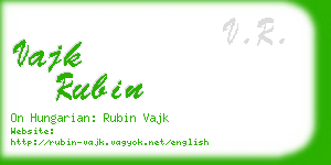 vajk rubin business card